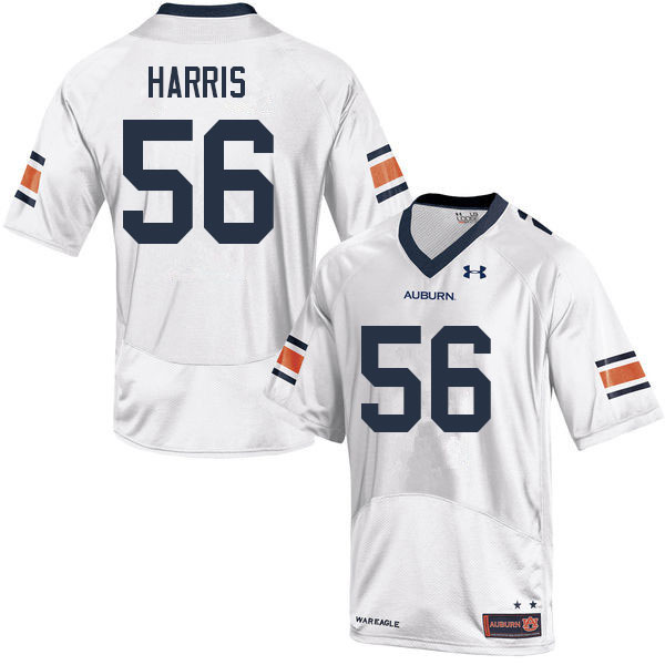 Men #56 E.J. Harris Auburn Tigers College Football Jerseys Sale-White - Click Image to Close